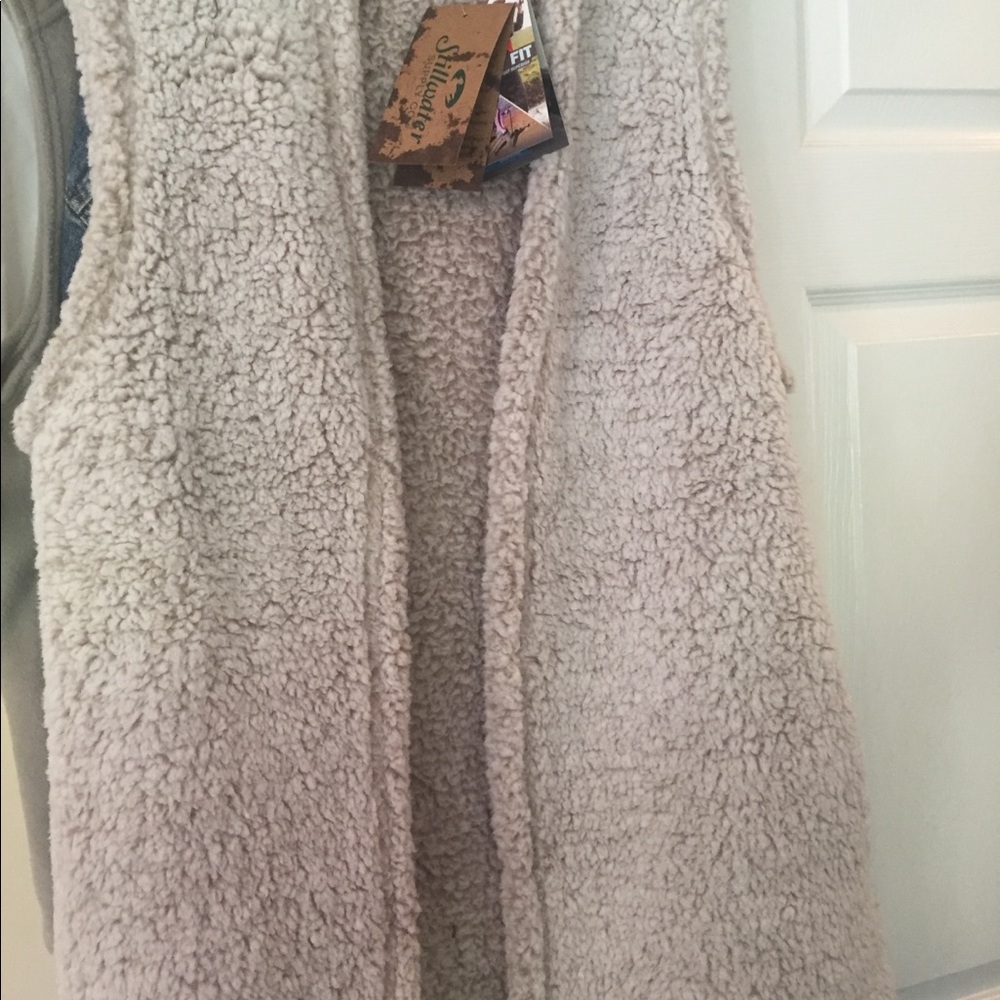 Women’s Sherpa vest cream color size 2X